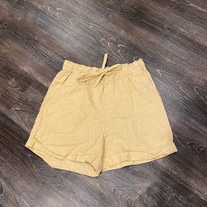 Yellow High Waisted Uniqlo Shorts